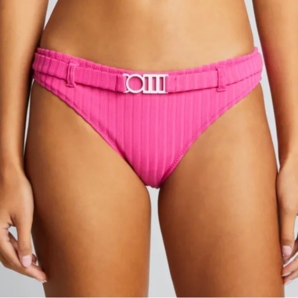 SOLID AND STRIPED RACHEL BELT SWIMSUIT SOLID RIB BOTTOM - Picture 8 of 16